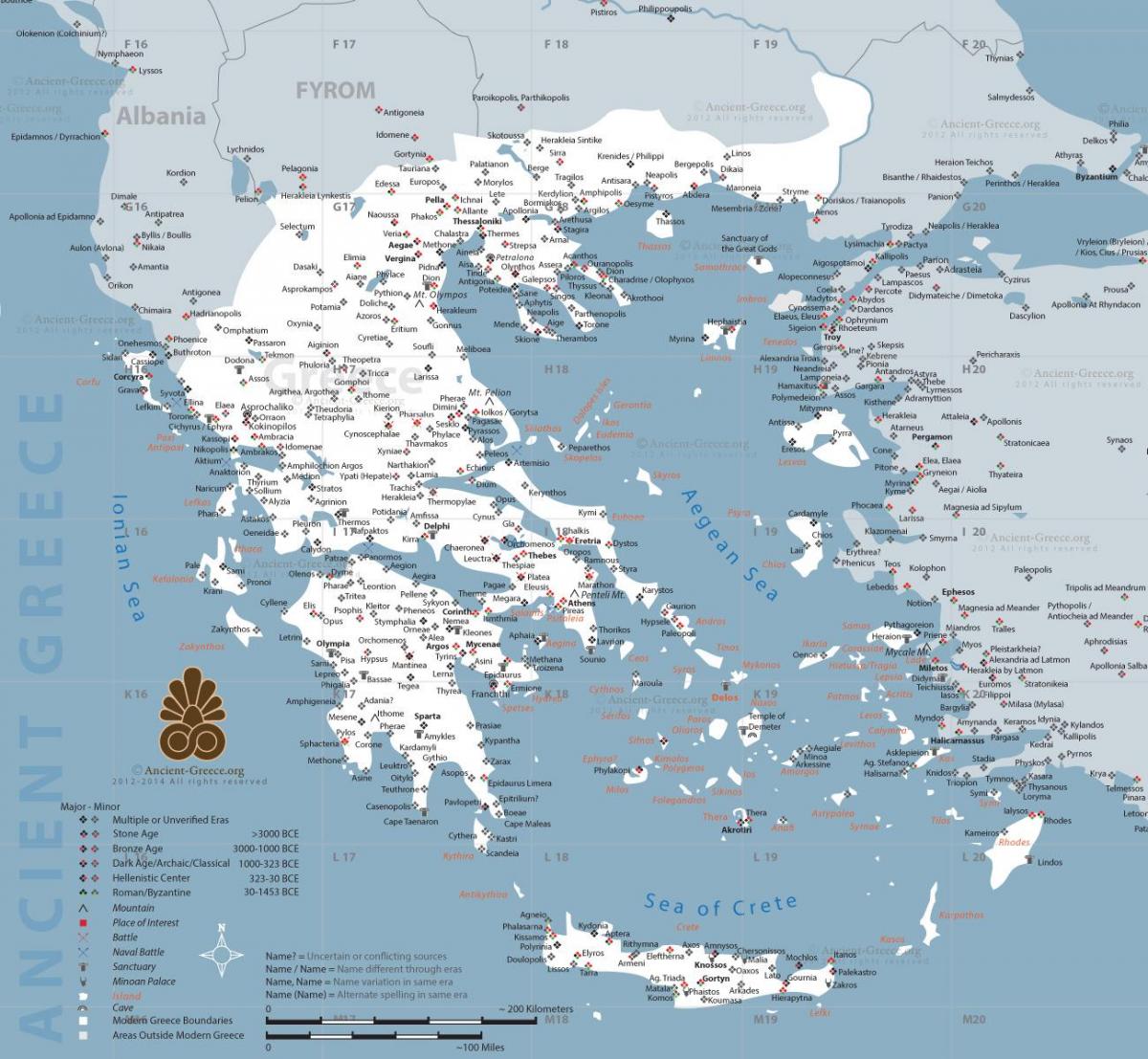 antik Yunan haritası