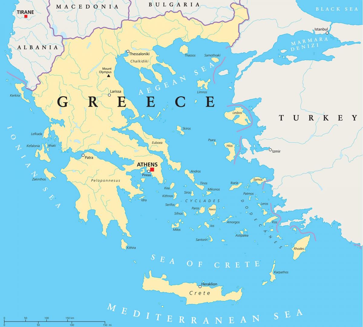 Haritada Yunanistan