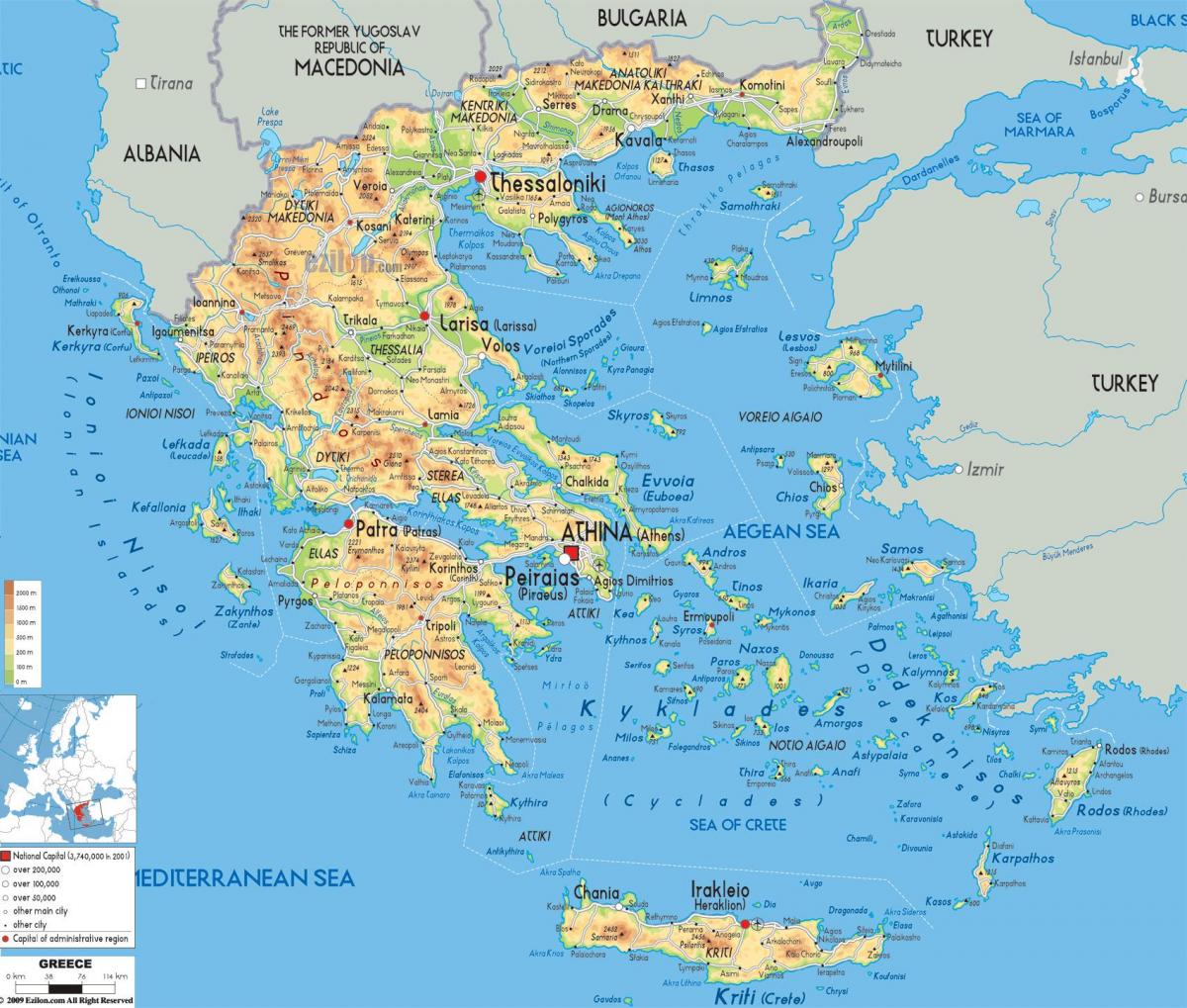 Yunanistan harita konumu