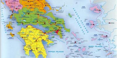 Yunanistan ve Yunan Adaları haritası